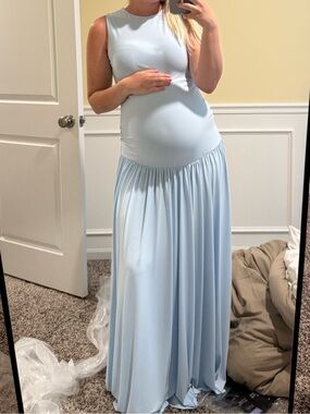 Club L London Maternity Powder Blue Dress